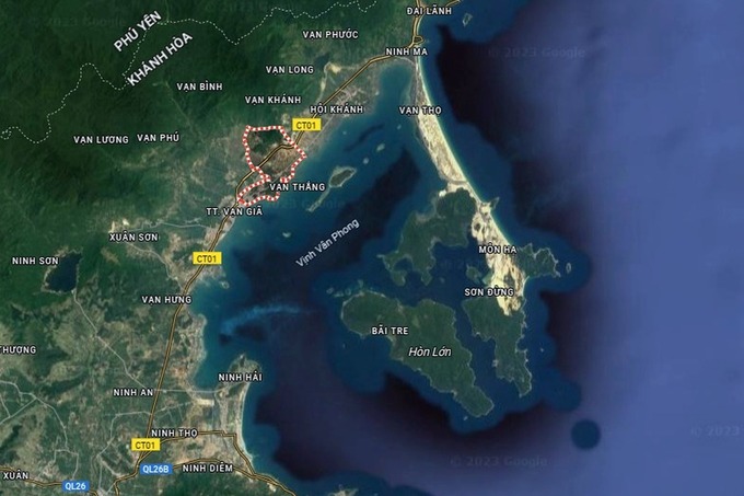 Vị trí sân bay trên bản đồ. Ảnh: Google Map