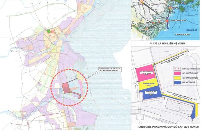 Quy hoạch 1/2000 của dự án LNG Thái Bình. Ảnh: Internet