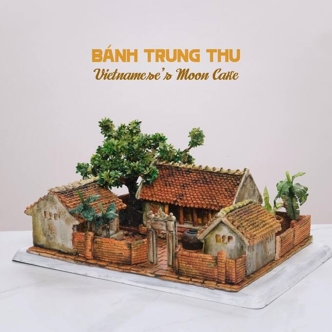 Tổng thể bộ bánh trung thu mang tên Hồi Ức.