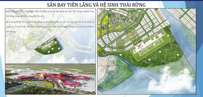 Sân bay quốc tế Tiên Lãng là điểm nhấn của Đề án Khu kinh tế ven biển phía Nam Hải Phòng. Ảnh: Internet