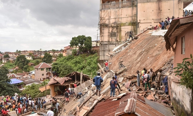 Sập tòa nhà tại Sierra Leone: Đã có ít nhất 8 người thiệt mạng