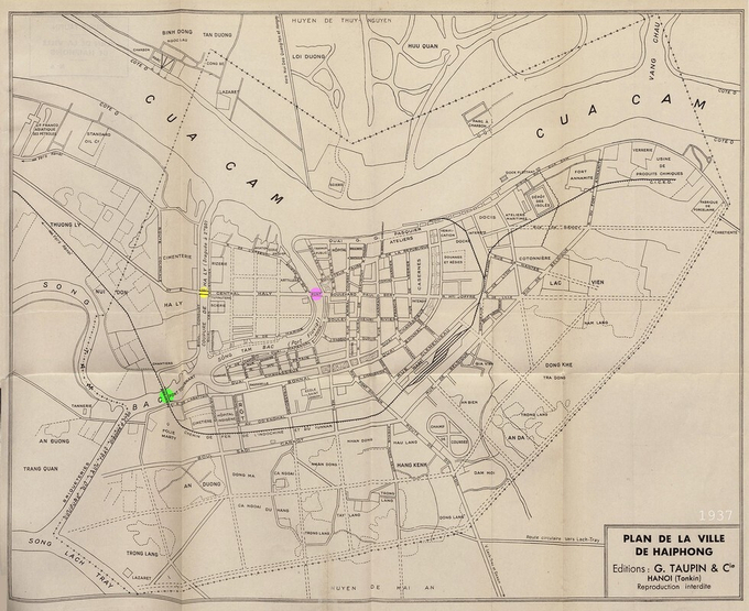 Bản đồ thành phố Hải Phòng năm 1937 (Ảnh: Flickr)