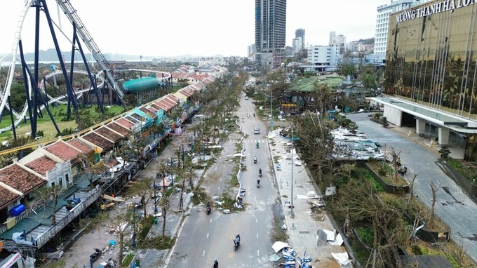 Tỉnh Quảng Ninh nhanh chóng khắc phục hậu quả sau sơn bão số 3. Ảnh: Ngọc Sơn