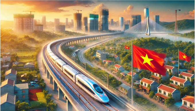 Tốc độ đường sắt cao tốc Bắc - Nam dự kiến đạt 350km/h. Ảnh minh họa