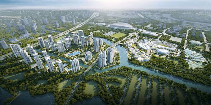 Bối cảnh 3D dự án Saigon Sports City