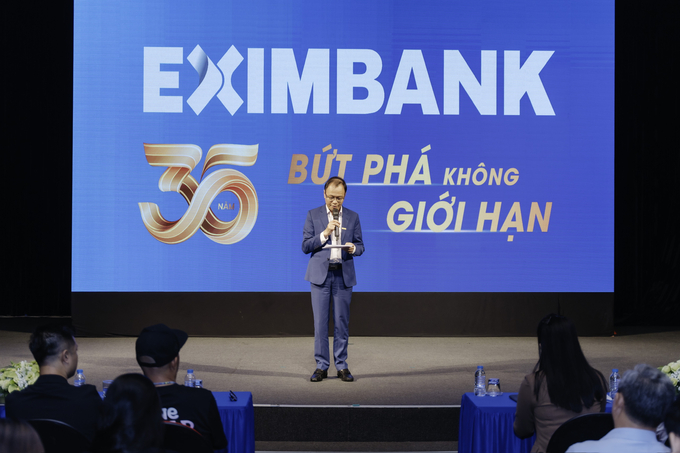 Ông Nguyễn Hồ Hoàng Vũ - Phó Tổng Giám Đốc Eximbank – phát biểu tại buổi họp báo công bố HOZO 2024