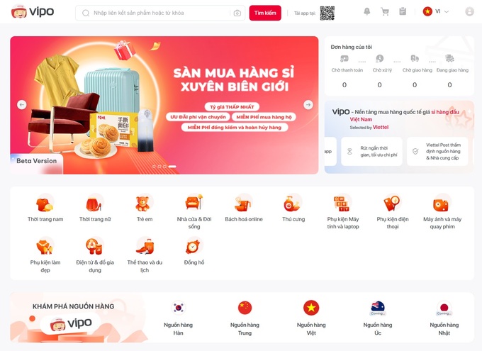 Viettel Post giới thiệu sàn thương mại điện tử VIPO mall - sàn mua hàng sỉ xuyên biên giới.