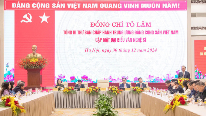 Tổng Bí thư Tô Lâm phát biểu chỉ đạo hội nghị.