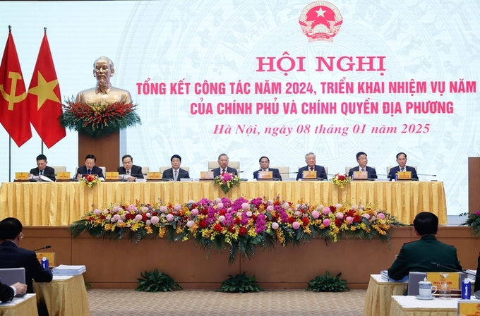 Hội nghị có ý nghĩa hết sức quan trọng, tập trung đánh giá tình hình, kết quả đạt được trên các lĩnh vực trong năm 2024 - Ảnh: VGP/Nhật Bắc