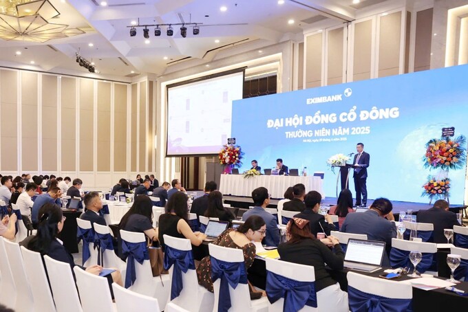 Toàn cảnh Đại hội đồng cổ đông thường niên Eximbank diễn ra sáng 29/4.