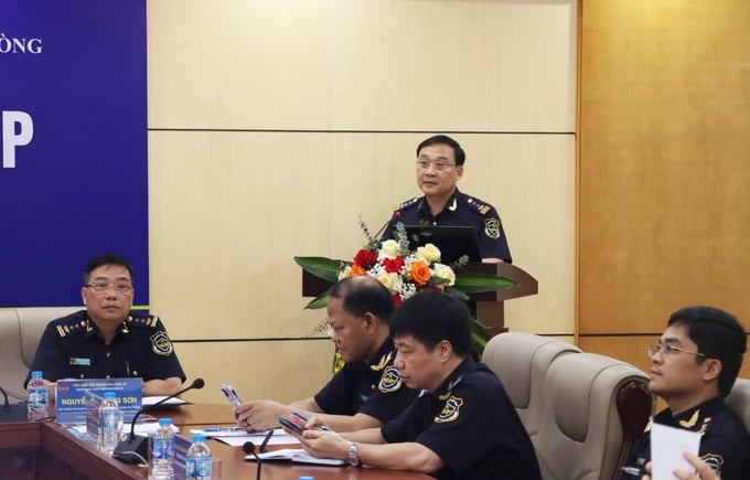 Chi cục trưởng Trần Mạnh Cường phát biểu tại Hội nghị. Ảnh: T.Bình.