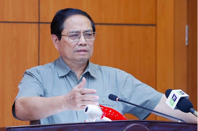 Thủ tướng Chính Phủ Phạm Minh Chính phát biểu tại buổi làm việc.
