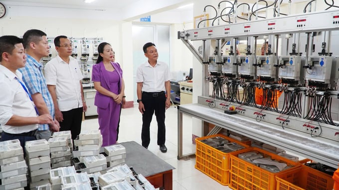 Sở Khoa học và Công nghệ làm việc với Công ty Điện lực Thái Nguyên về hoạt động đo lường.