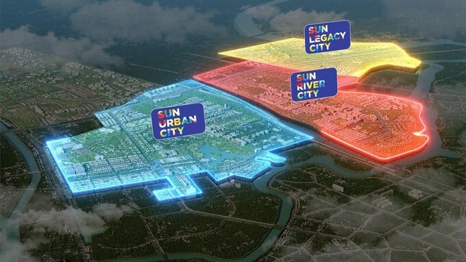 3 đô thị thành phần tạo nên tổ hợp giá trị đa tầng cho cư dân tại Sun Mega City (Ảnh: Sun Property)