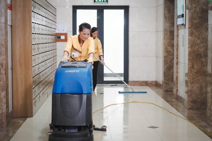 Hoạt động vệ sinh định kỳ tại một dự án TNPM quản lý
