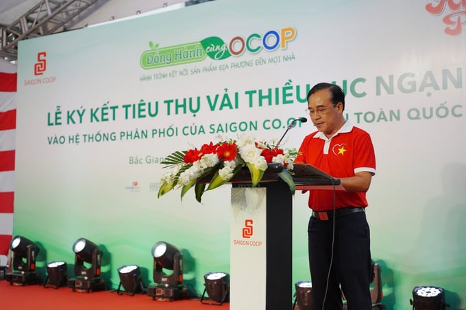 Ông Nguyễn Ngọc Thắng, Phó Tổng Giám đốc Saigon Co.op phát biểu tại sự kiện.