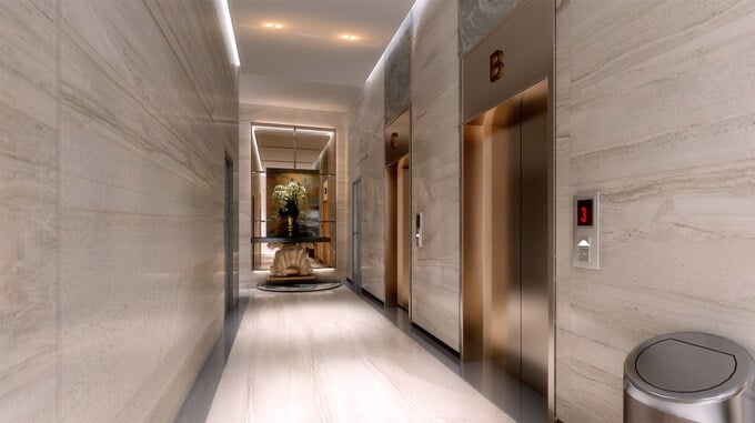 The Privé là dự án hiếm hoi chỉ có 9 căn hộ mỗi tầng trong bối cảnh nhiều dự án chọn cách tối đa hóa số lượng căn để tối ưu lợi nhuận như hiện nay.