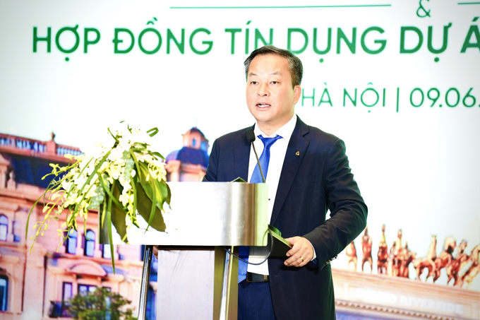 Ông Nguyễn Việt Cường – Phó Tổng Giám đốc Vietcombank phát biểu tại sự kiện