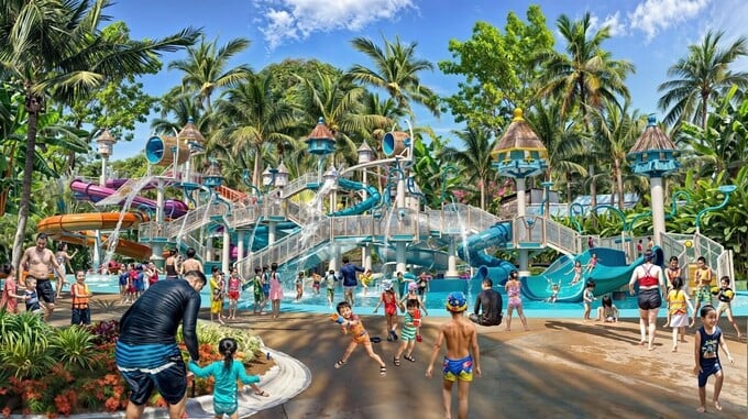 Công viên nước Sun World quy mô 20 trò chơi đáp ứng nhu cầu cư dân và du khách