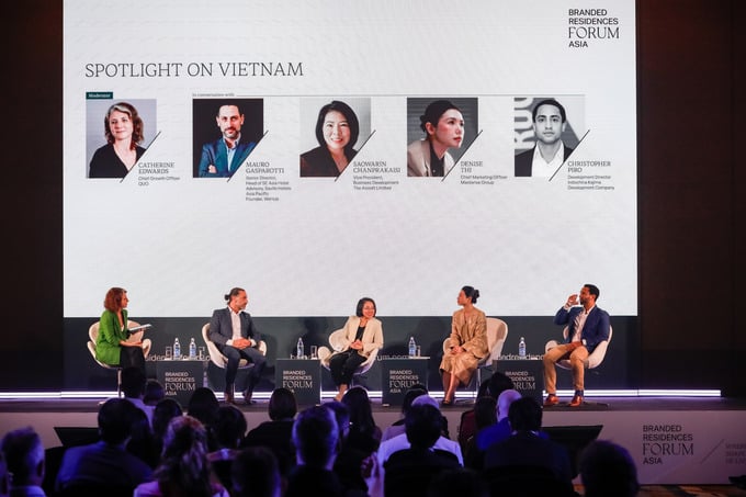 Bà Thi Anh Đào, Giám đốc Khối Marketing Masterise Group đã có nhiều chia sẻ giá trị tại Branded Residences Forum Asia 2025