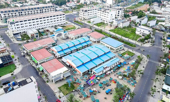 Dự án Phố chợ Phú Khương (Vĩnh Long) - một trong những khu đô thị gắn liền với chợ tiêu biểu do Tây Bắc Group thực hiện.