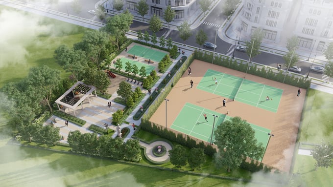 Sân thể thao Athens là 1 trong số 108+ tiện ích tại KĐT Danko Riverside