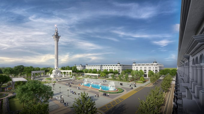 Quảng trường Danko Square tại Danko Riverside là quảng trường lớn nhất tại Bắc Ninh
