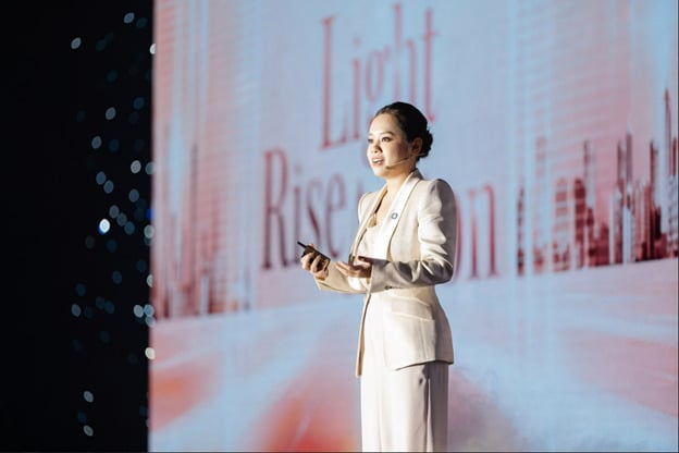 Đại diện G.Empire Bà Phạm Phương Thảo phát biểu tại sự kiện