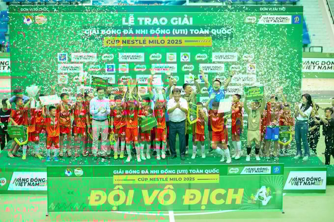 U11 Hưng Yên lần đầu vô địch Giải Bóng đá Nhi đồng Toàn quốc - Cúp Nestlé MILO 2025 sau trận chung kết đầy kịch tính