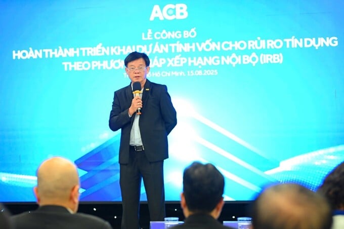 Ông Nguyễn Văn Hòa, Phó Tổng Giám đốc ACB kiêm Chủ dự án phát biểu tại sự kiện
