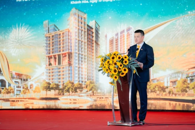 Ông Đặng Minh Trường – Chủ tịch HĐQT Tập đoàn Sun Group phát biểu tại lễ khởi công dự án Khu đô thị hỗn hợp Nha Trang