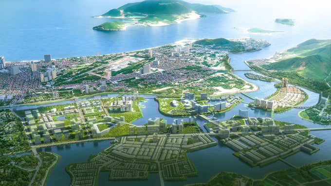 Khu đô thị hỗn hợp Nha Trang được bao bọc bởi các dòng sông, hứa hẹn trở thành biểu tượng kiến trúc đô thị của Khánh Hòa