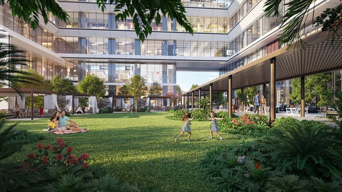 Sun Feliza Suites dành riêng 11.548m² kiến tạo khu vườn Hạnh Phúc cho cư dân hưởng thụ. Ảnh: Sun Property