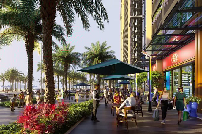 Tầng đế các tổ hợp căn hộ thuộc quần thể Sun Elite City – điểm kinh doanh lý tưởng cho các nhà đầu tư. Ảnh: Sun Property