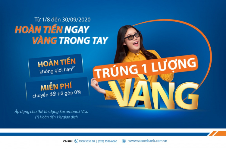 Sacombank hoan tien ngay vang trong tay