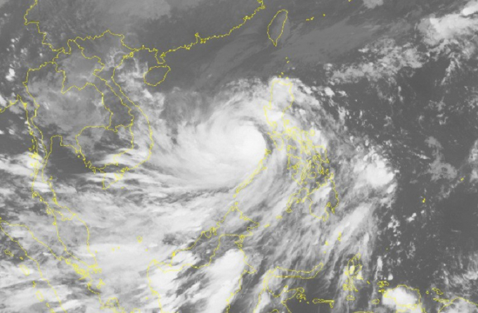 Ảnh vệ tinh vị trí của bão số 9
