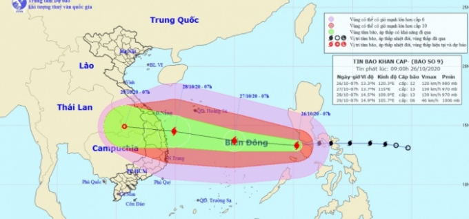 Bão số 9 tiếp tục đe dọa các tỉnh miền Trung, dự báo sơ tán 1,2 triệu dân đến nơi an toàn