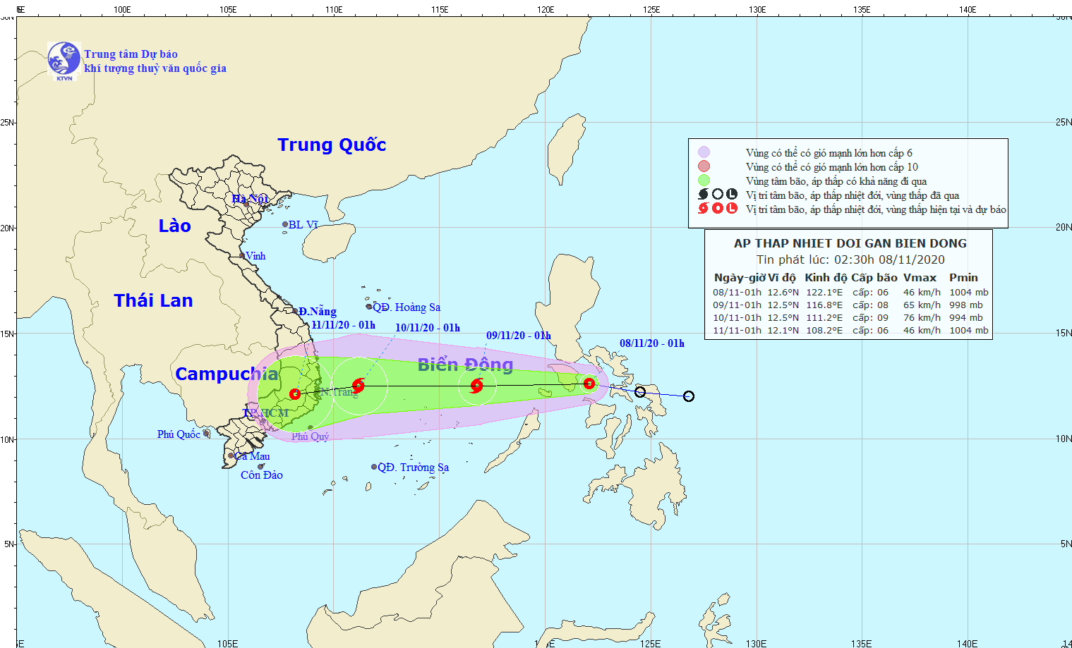 Áp thấp nhiệt đới mới gần biển Đông có khả năng thành bão