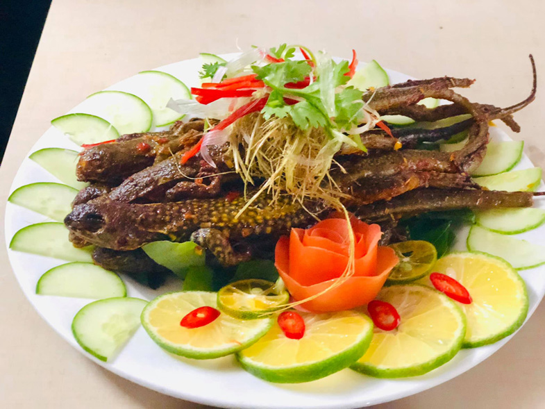 đĩa thịt dông nướng