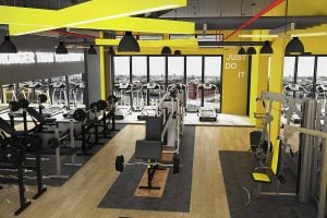 phòng gym hiện đại đầy đủ thiết bị