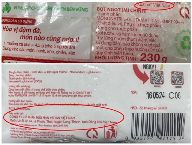 Bộ Y tế yêu cầu tạm dừng lưu thông bột ngọt vi phạm qui định về nhãn hàng hóa- Ảnh 5.