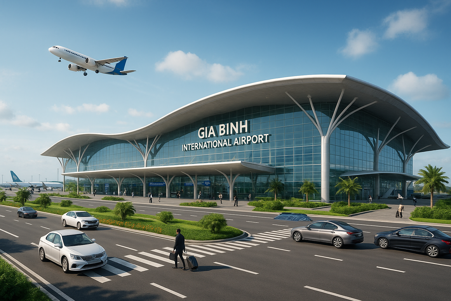 AI và ảnh: Viễn cảnh sân bay quốc tế Gia Bình cách Hà Nội chỉ 40 km, di chuyển bằng tuyến đường hơn 71.000 tỷ đồng?