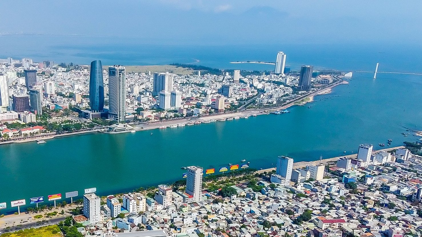 Nhìn từ trên cao nơi dự kiến là trung tâm hành chính Đà Nẵng sau khi hợp nhất với Quảng Nam