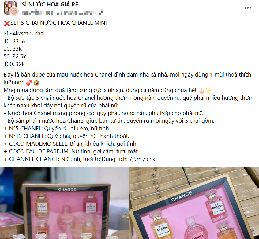Nước hoa hàng hiệu giá ngang chai nước lọc vẫn bán đầy trên mạng- Ảnh 1.