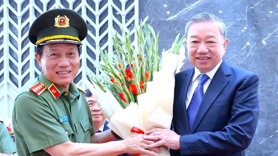 Hình ảnh Tổng Bí thư Tô Lâm gặp mặt các điển hình tiên tiến Công an nhân dân