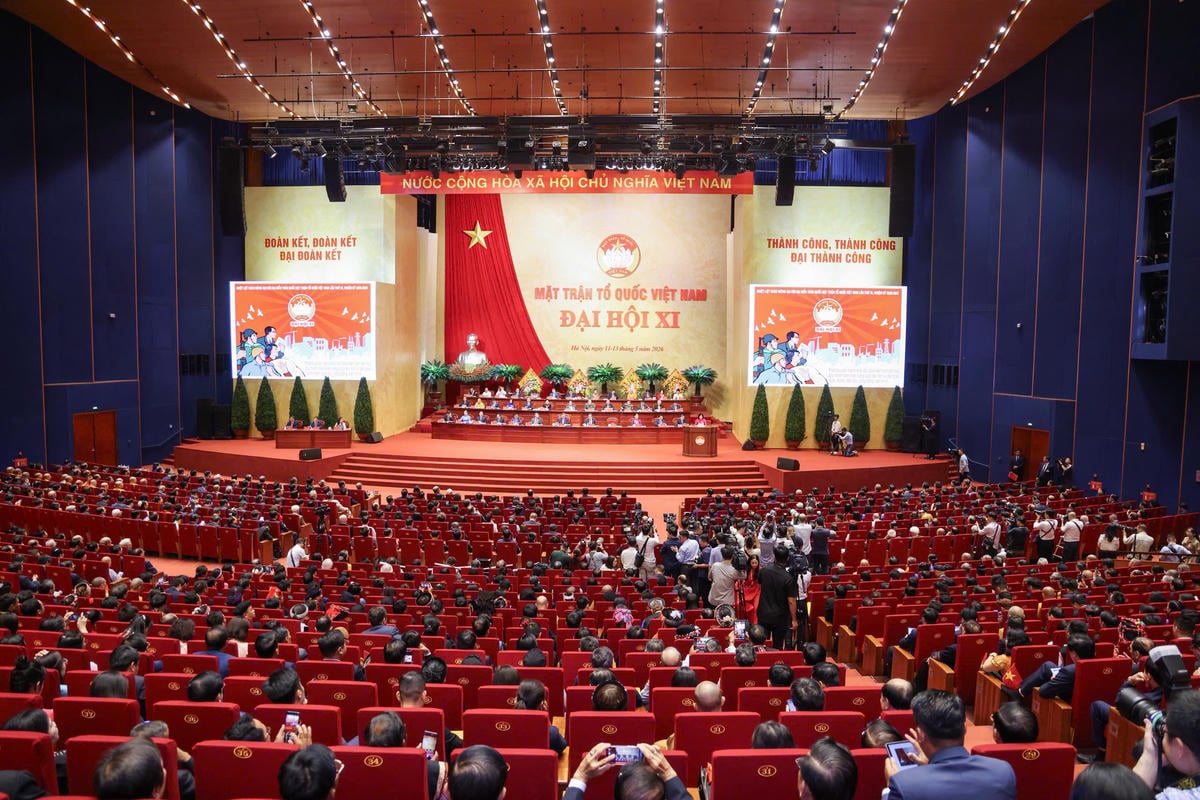 Toàn cảnh phiên khai mạc trọng thể Đại hội MTTQ Việt Nam lần thứ XI. ảnh: Quang Vinh.&nbsp;