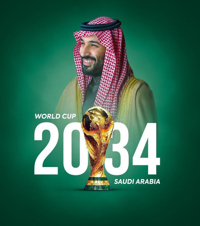  Ả Rập Xê Út là nước đăng cai World Cup 2034.