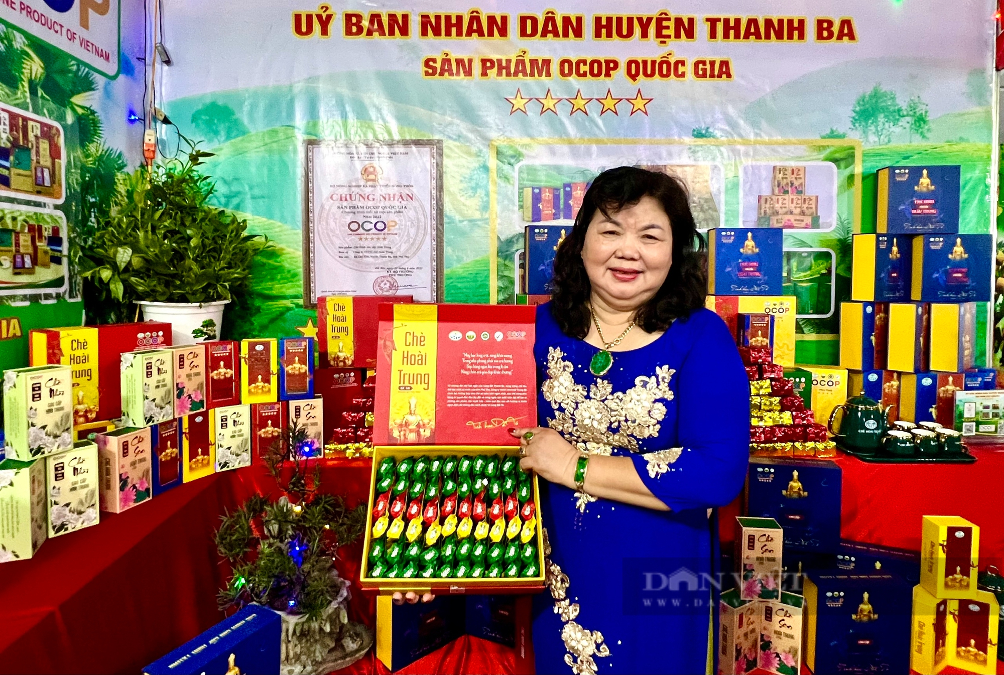  Sản phẩm 'Trà đinh cao cấp Hoài Trung' của Công ty TNHH chè Hoài Trung (xã Chí Tiên, huyện Thanh Ba, Phú Thọ) là sản phẩm OCOP 5 sao cấp quốc gia đầu tiên của tỉnh Phú Thọ. Ảnh: Hoan Nguyễn