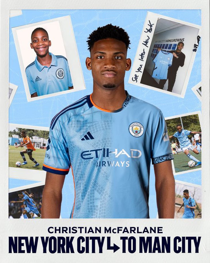  Christian McFarlane là tân binh thứ 5 của Man City ở kỳ chuyển nhượng mùa đông - Ảnh: New York City FC