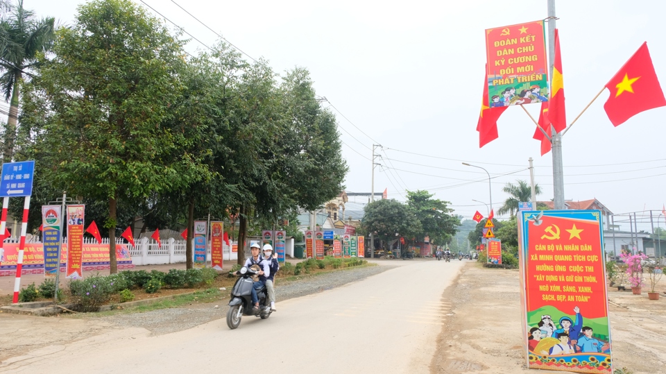 Một tuyến đường giao thông tại xã Minh Quang (huyện Ba Vì).